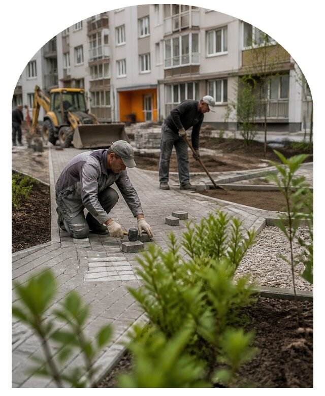 Благоустройство двора многоквартирного дома в Кондопоге