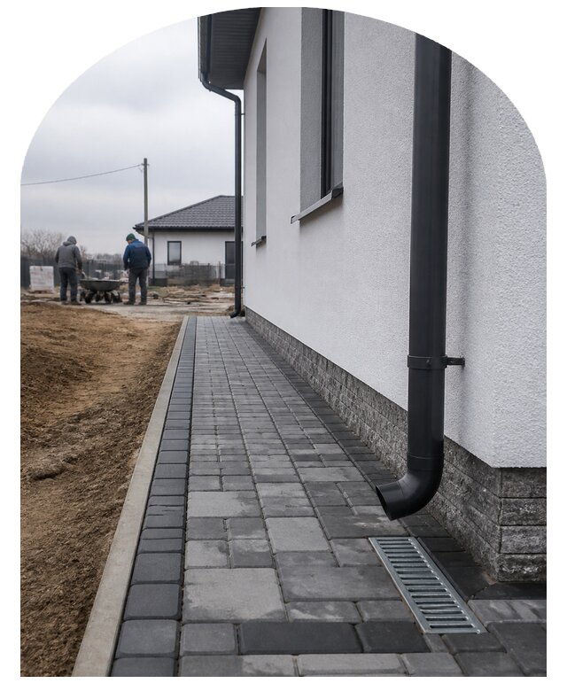 Отмостка из тротуарной плитки в Кондопоге от 4568 р. | Метпроект-Кнп
